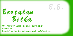 bertalan bilka business card
